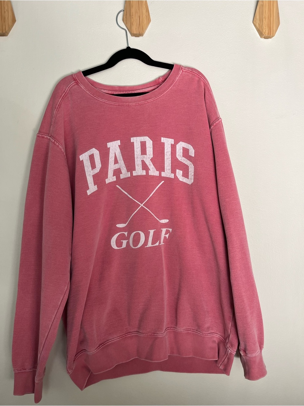 Paris Golf Pullover Sweatshirt - Light Pink